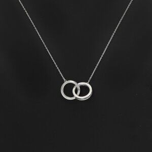 Tiffany & Co. 925 Silver 1837 Interlocking Circles Pendant Necklace